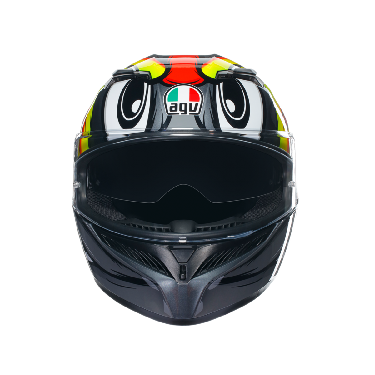 Agv K3 Kapalı Kask Bırdy 2.0 Gri-sarı-kırmızı