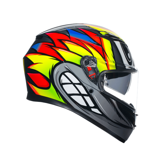 Agv K3 Kapalı Kask Bırdy 2.0 Gri-sarı-kırmızı