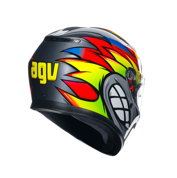 Agv K3 Kapalı Kask Bırdy 2.0 Gri-sarı-kırmızı