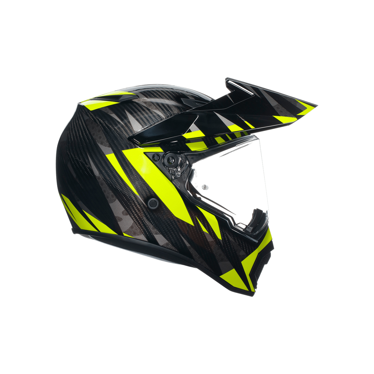 Agv Ax9 Multı Steppa Kapalı Kask Karbon Gri-neon Sarı