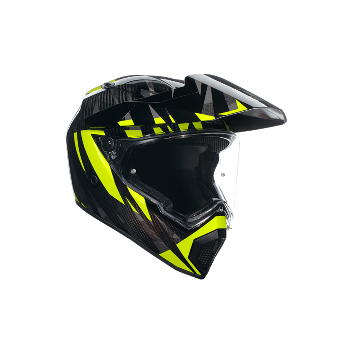 Agv Ax9 Multı Steppa Kapalı Kask Karbon Gri-neon Sarı
