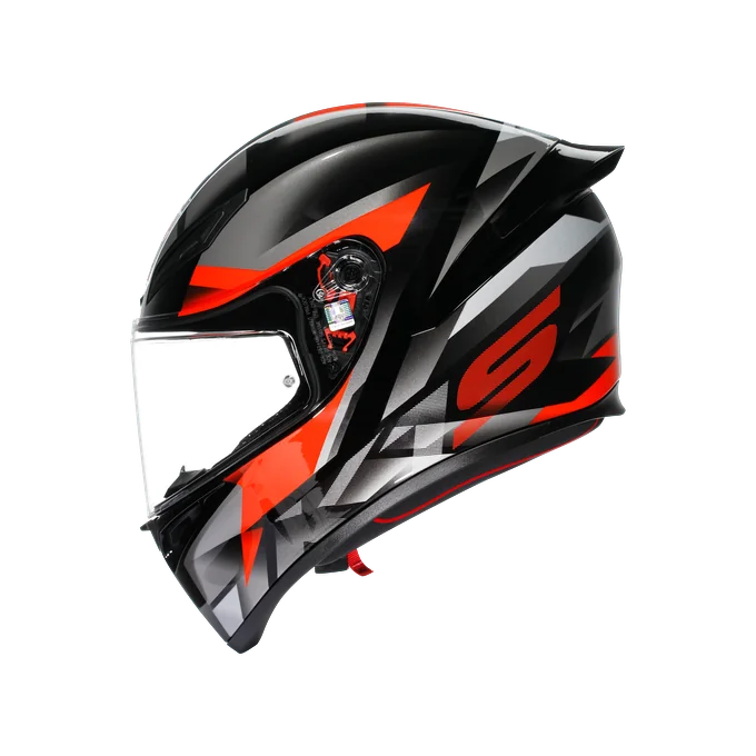AGV KASK/K1 S E2206 FASTLAP BLACK GREY RED CONF.