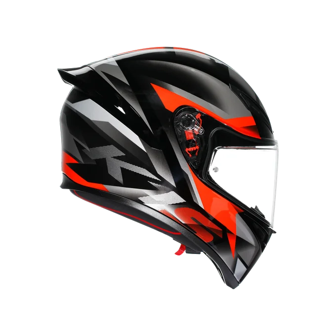 AGV KASK/K1 S E2206 FASTLAP BLACK GREY RED CONF.