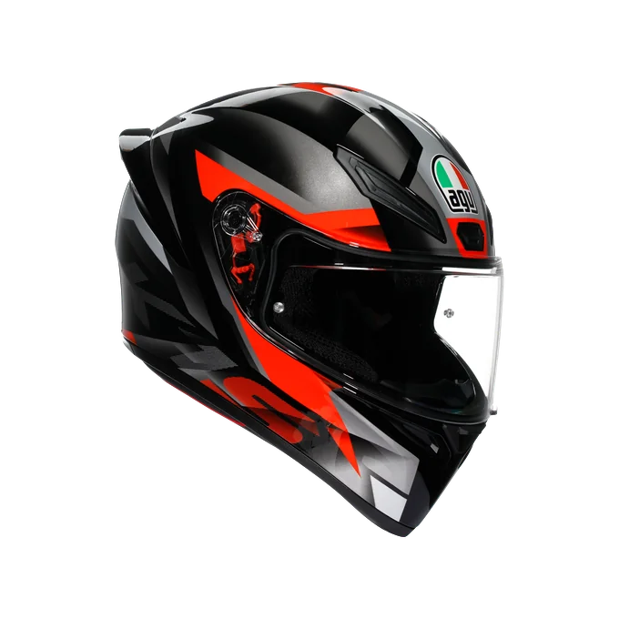 AGV KASK/K1 S E2206 FASTLAP BLACK GREY RED CONF.